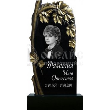 Фрезерованный памятник из гранита с кленом №94